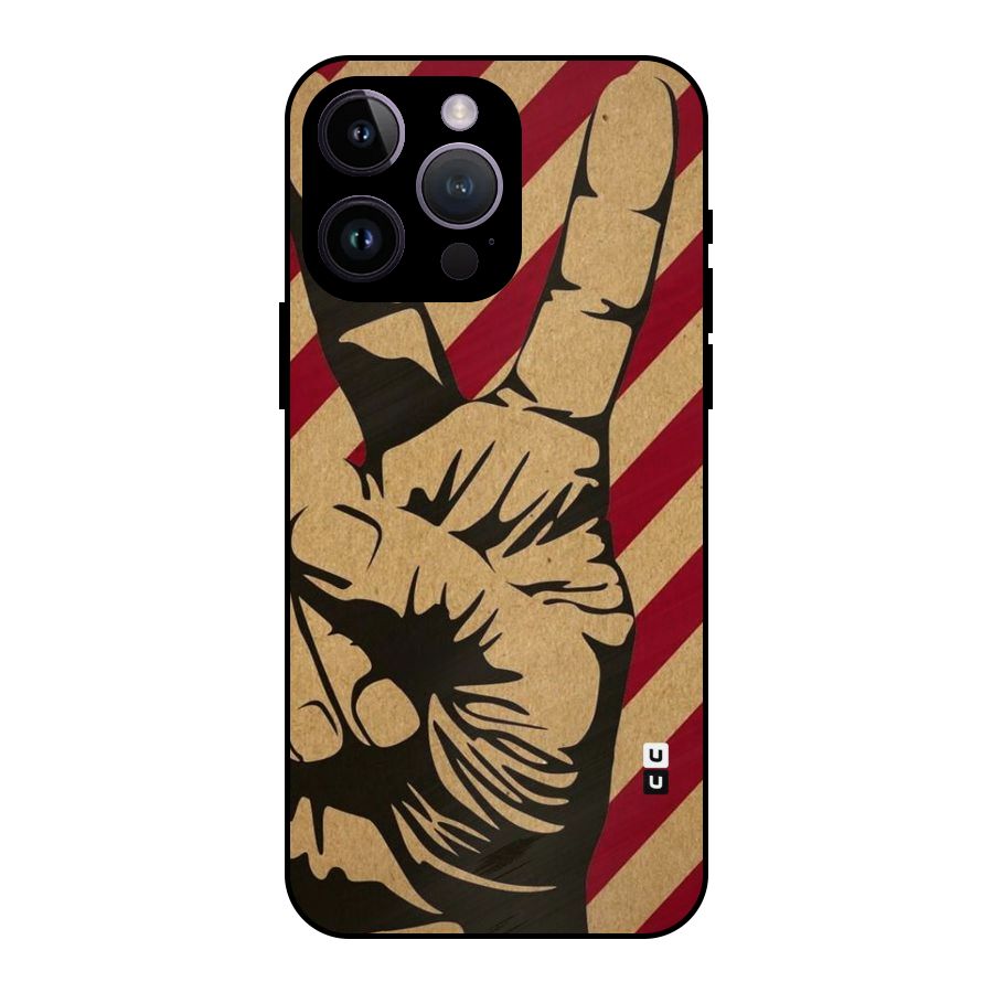 Peace Stripes Metal Back Case for iPhone 14 Pro Max