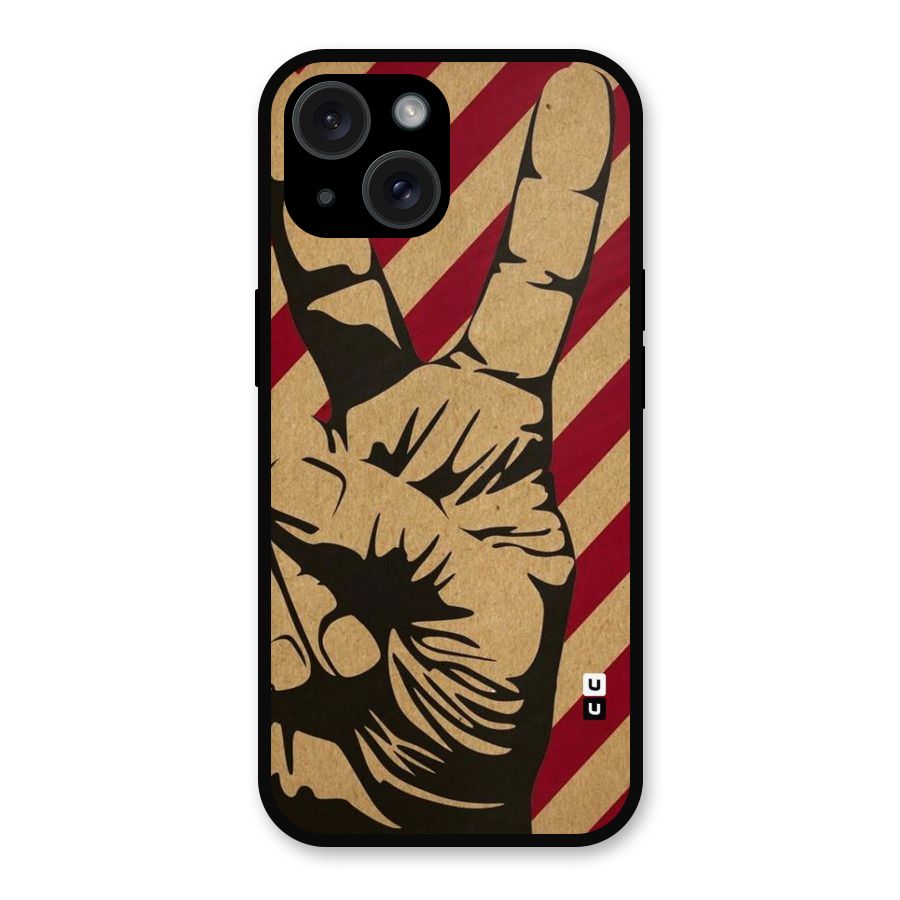 Peace Stripes Metal Back Case for iPhone 15
