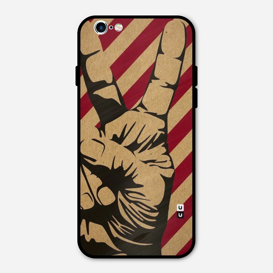 Peace Stripes Metal Back Case for iPhone 6 6s