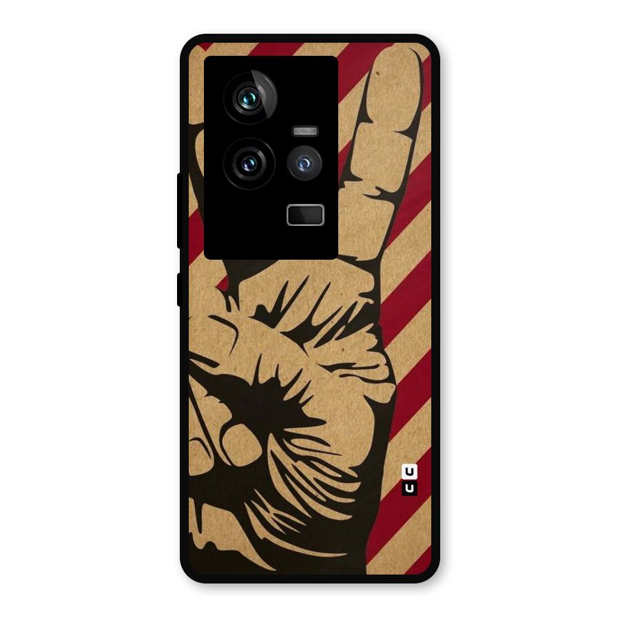 Peace Stripes Metal Back Case for iQOO 11 5G