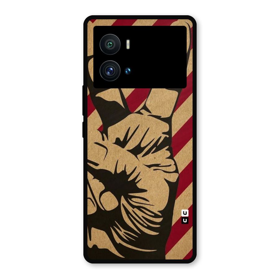 Peace Stripes Metal Back Case for iQOO 9 Pro