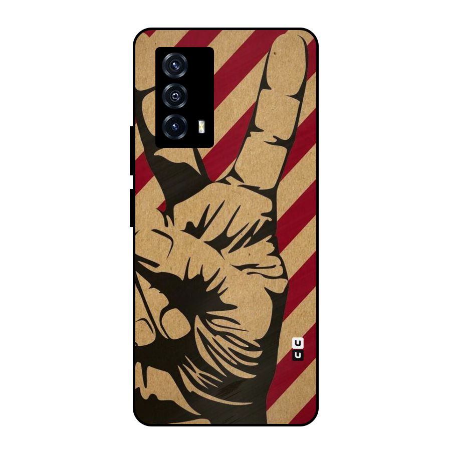 Peace Stripes Metal Back Case for iQOO Z5