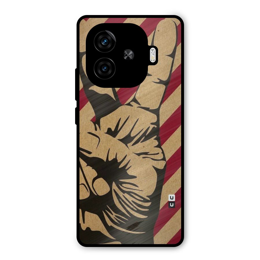 Peace Stripes Metal Back Case for iQOO Z9 Turbo