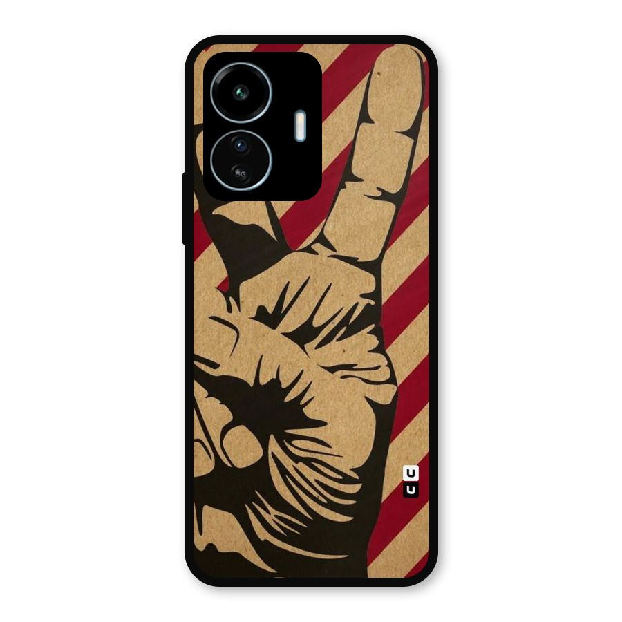 Peace Stripes Metal Back Case for vivo iQOO Z6 Lite 5G