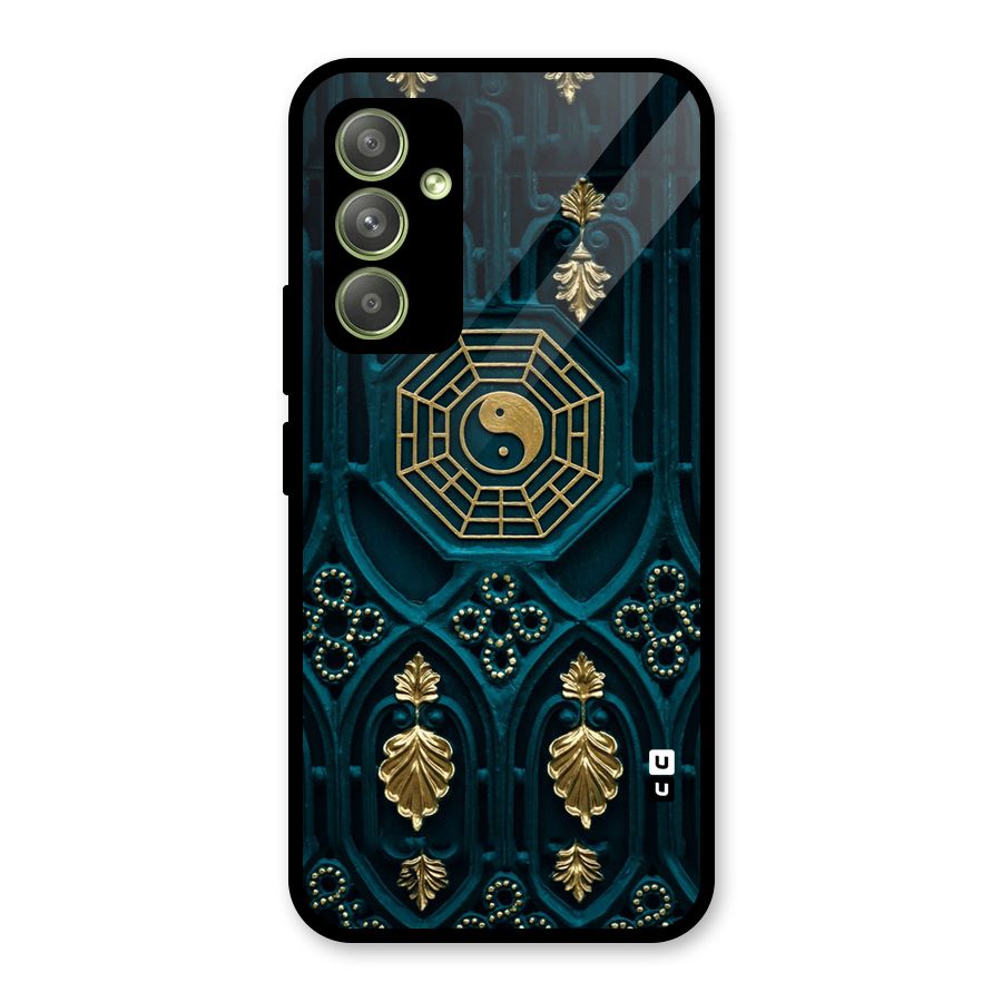 Peace Web Design Glass Back Case for Galaxy A54