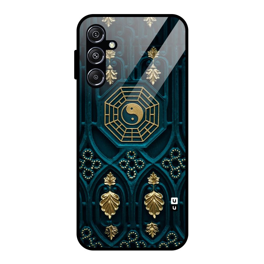 Peace Web Design Glass Back Case for Galaxy M34 5G