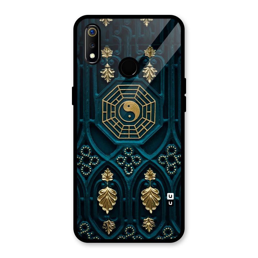 Peace Web Design Glass Back Case for Realme 3i