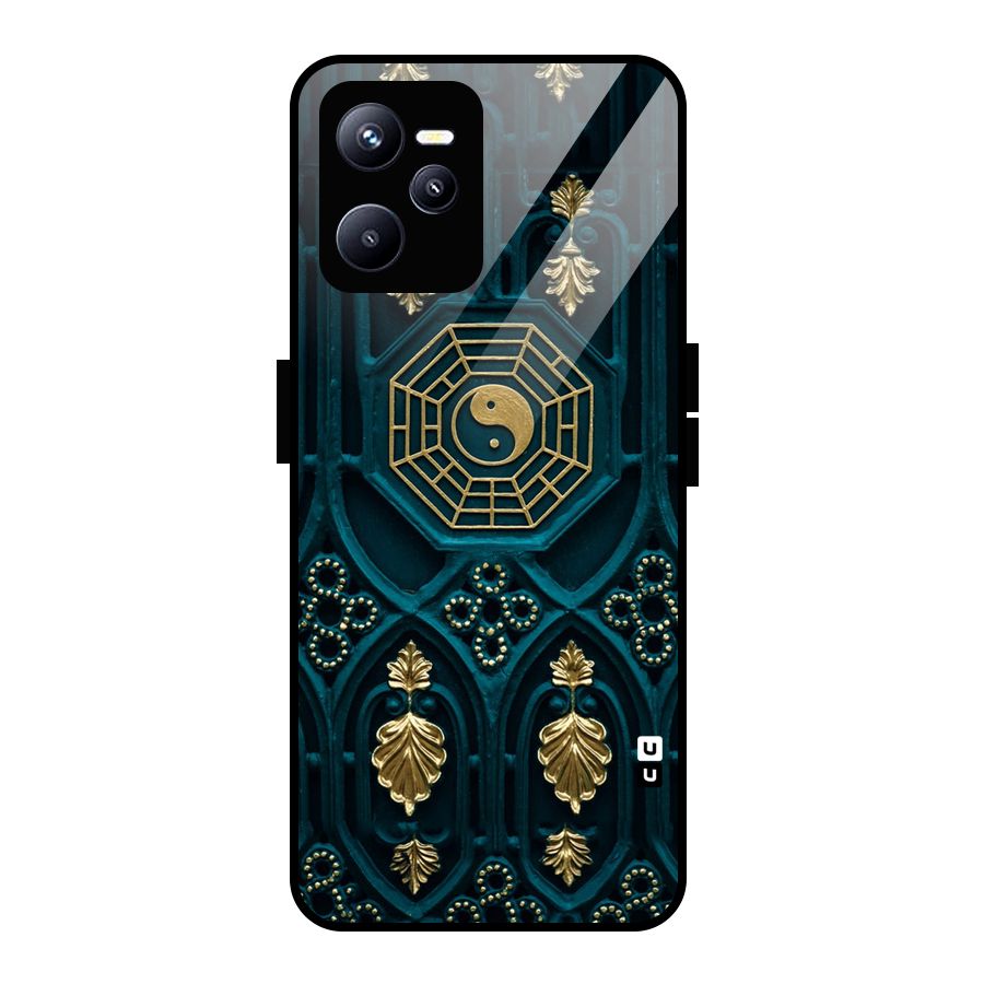 Peace Web Design Glass Back Case for Realme C35