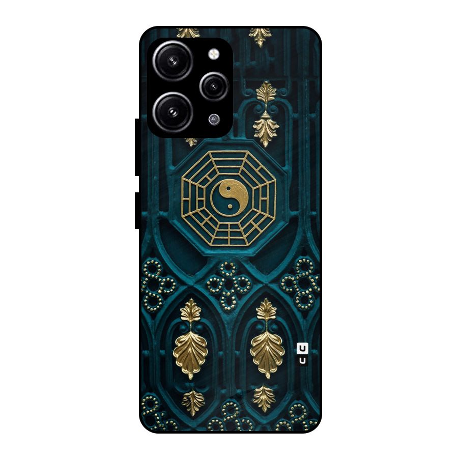 Peace Web Design Glass Back Case for Redmi 12 4G