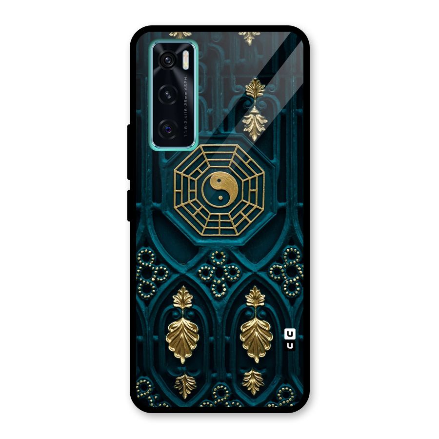Peace Web Design Glass Back Case for Vivo V20 SE