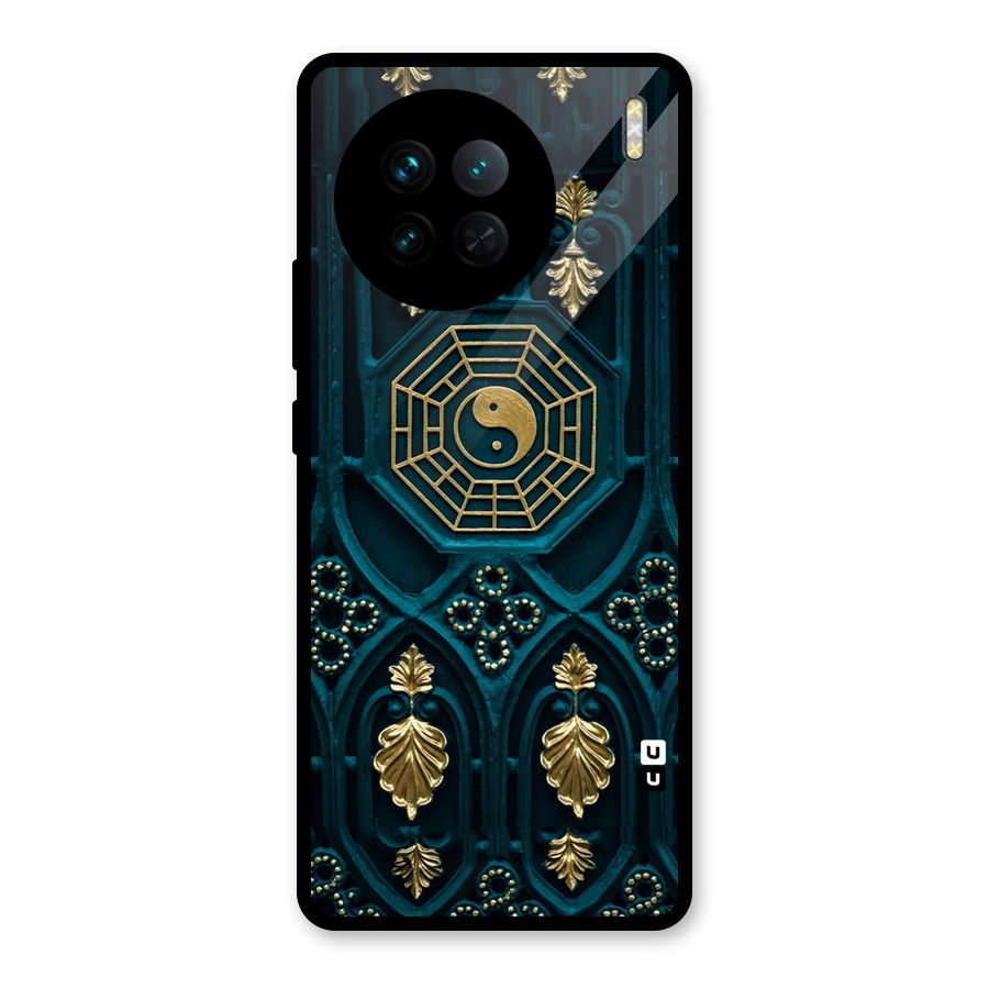 Peace Web Design Glass Back Case for Vivo X90