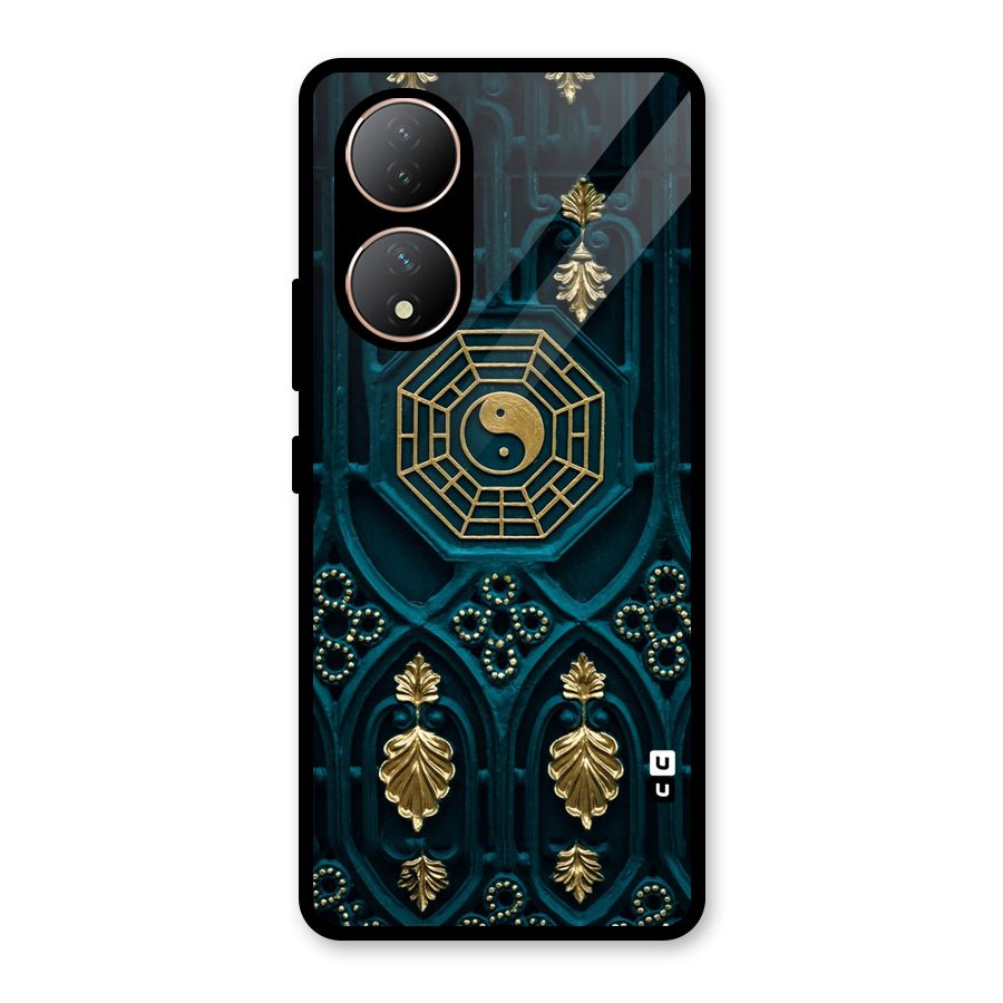 Peace Web Design Glass Back Case for Vivo Y100A
