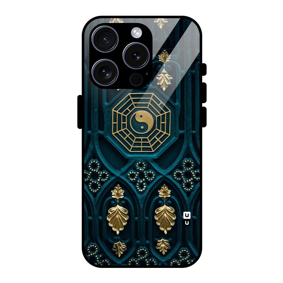 Peace Web Design Glass Back Case for iPhone 15 Pro