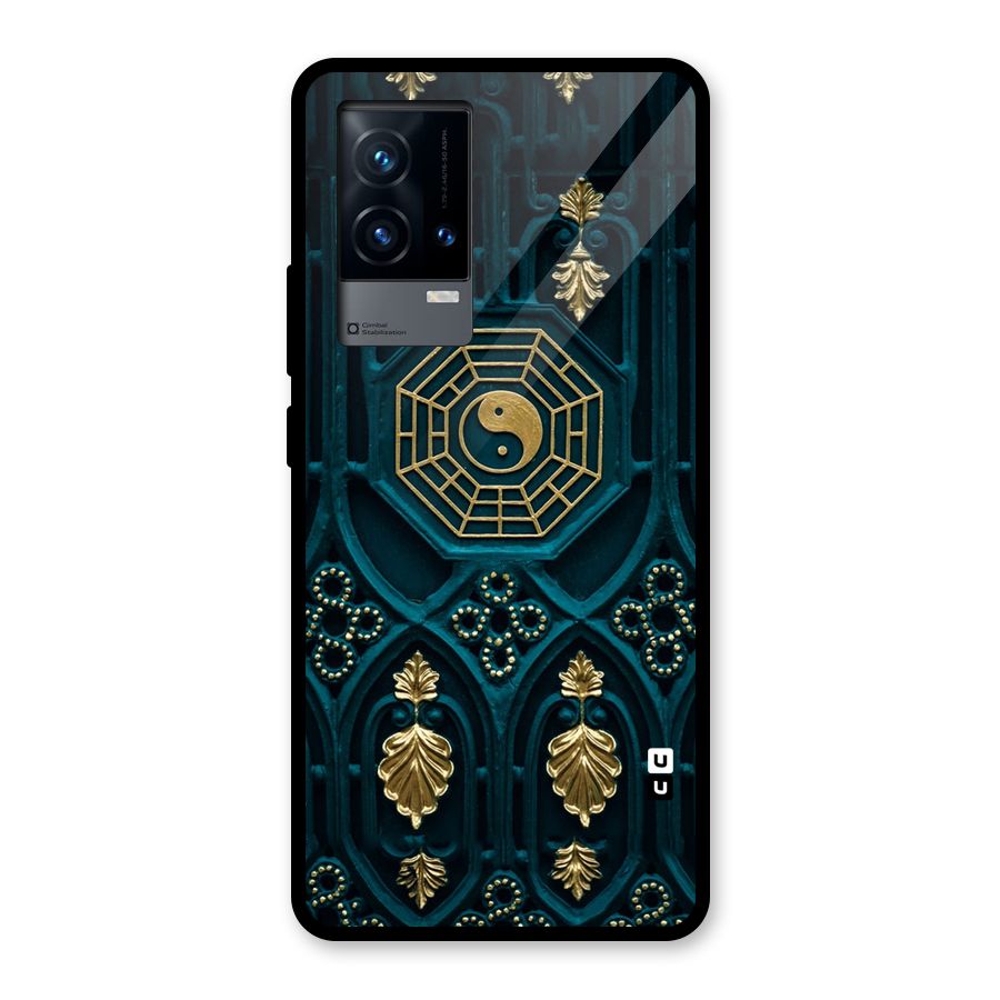 Peace Web Design Glass Back Case for iQOO 9 5G