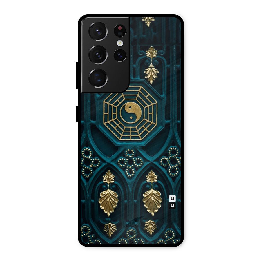 Peace Web Design Metal Back Case for Galaxy S21 Ultra 5G