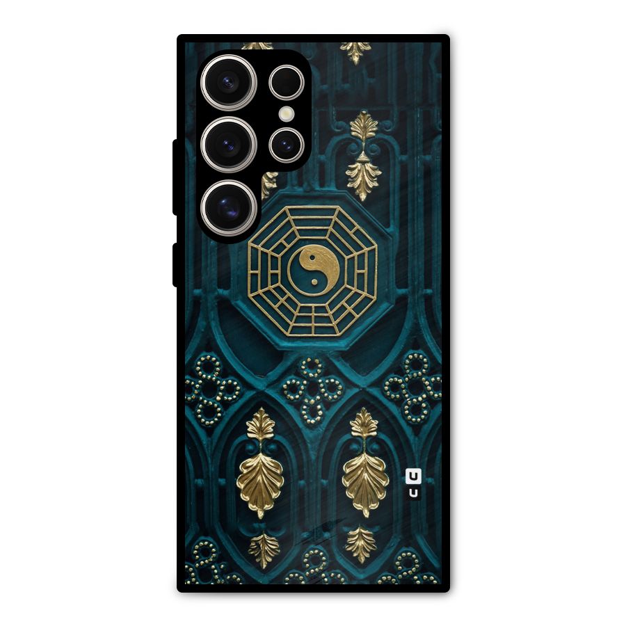 Peace Web Design Metal Back Case for Galaxy S24 Ultra
