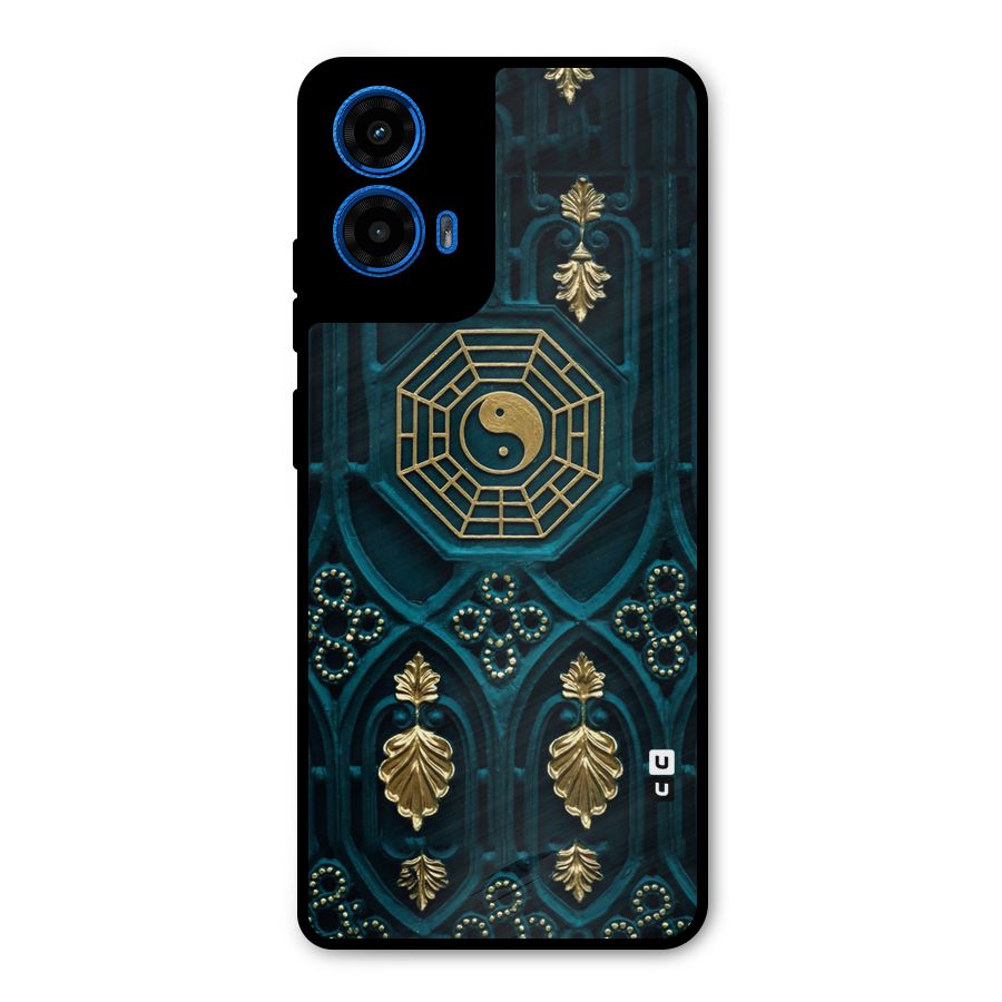 Peace Web Design Metal Back Case for Moto G45