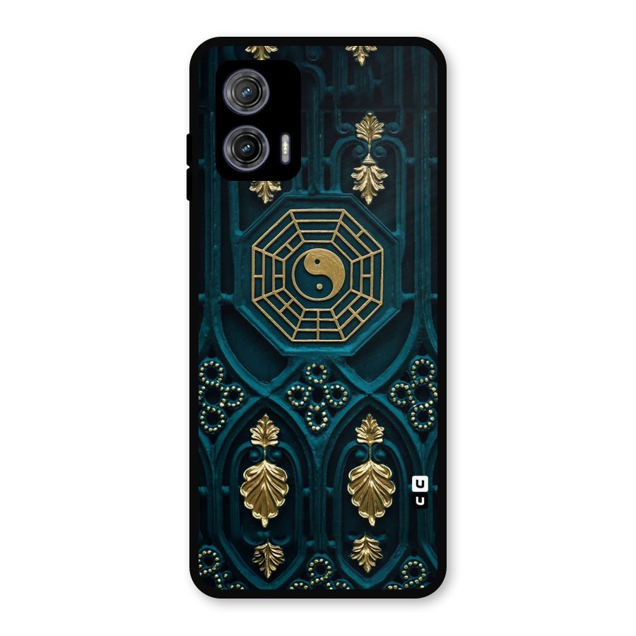 Peace Web Design Metal Back Case for Moto G73