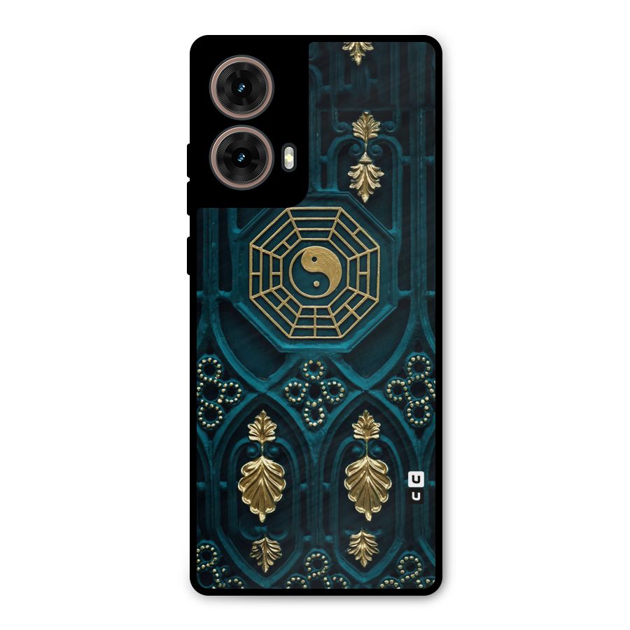 Peace Web Design Metal Back Case for Moto G85