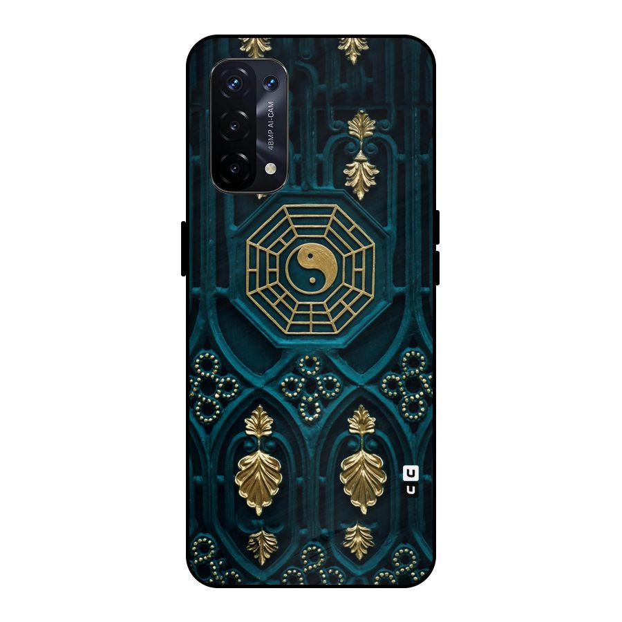Peace Web Design Metal Back Case for Oppo A74 5G