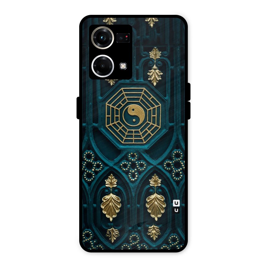 Peace Web Design Metal Back Case for Oppo F21 Pro 4G