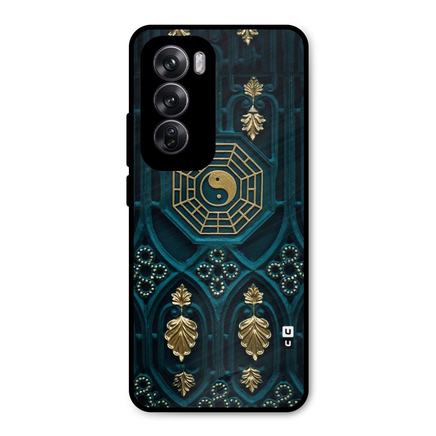 Peace Web Design Metal Back Case for Oppo Reno12 Pro