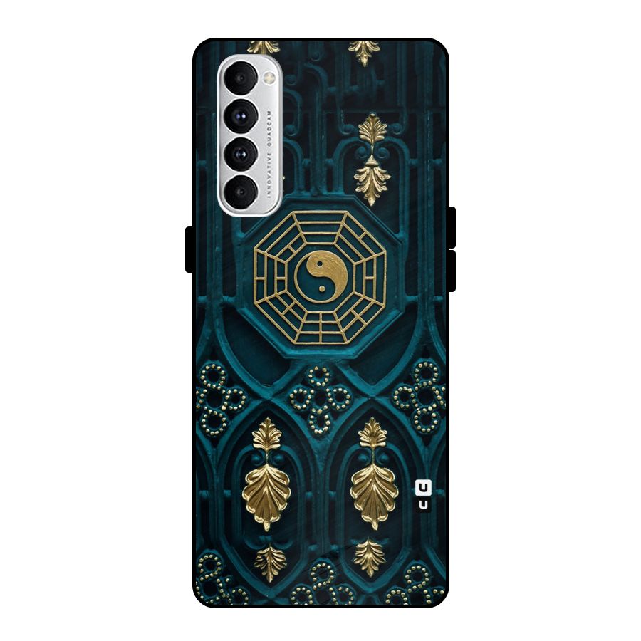 Peace Web Design Metal Back Case for Oppo Reno4 Pro