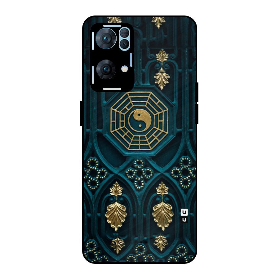Peace Web Design Metal Back Case for Oppo Reno7 Pro 5G
