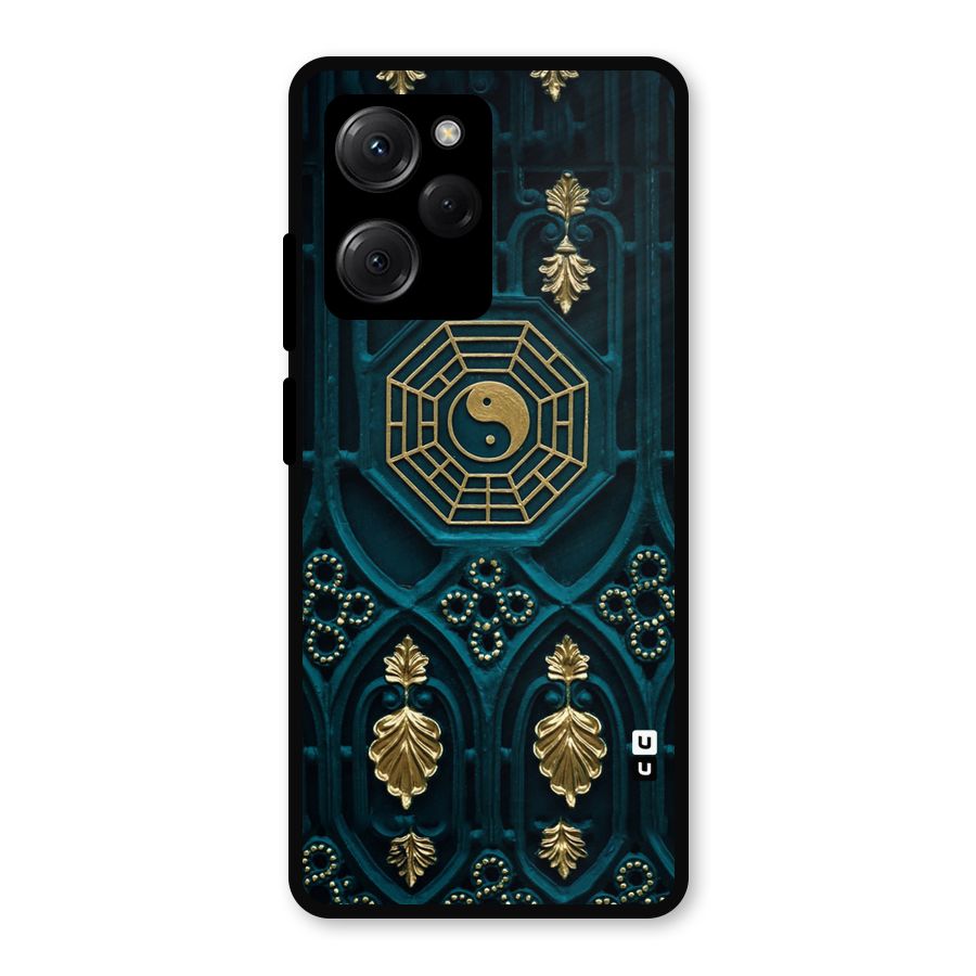 Peace Web Design Metal Back Case for Poco X5 Pro
