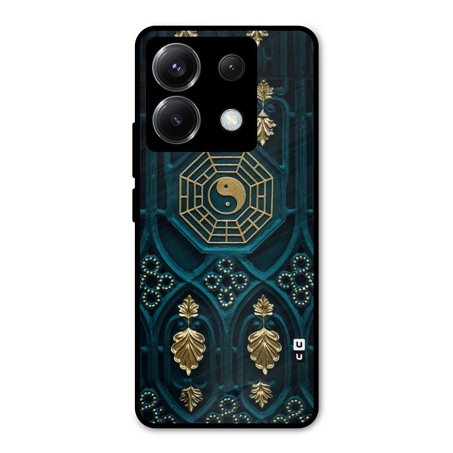 Peace Web Design Metal Back Case for Poco X6