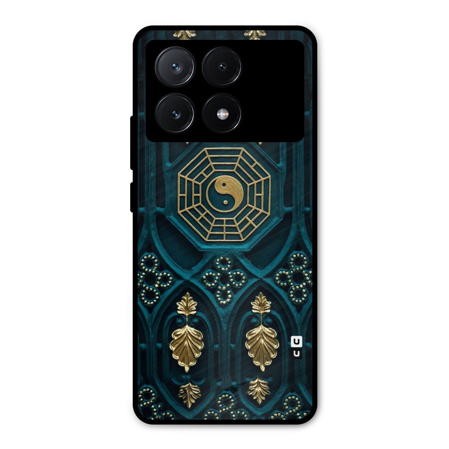 Peace Web Design Metal Back Case for Poco X6 Pro