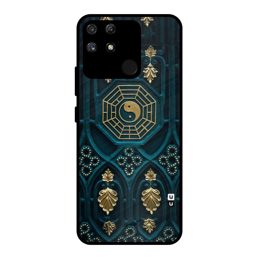 Peace Web Design Metal Back Case for Realme Narzo 50A