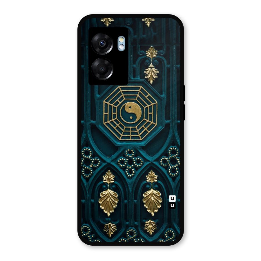 Peace Web Design Metal Back Case for Realme Narzo 50 5G