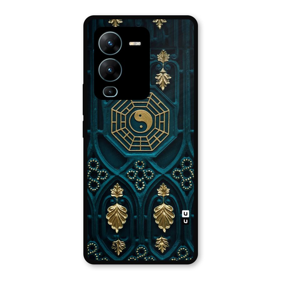 Peace Web Design Metal Back Case for Vivo V25 Pro