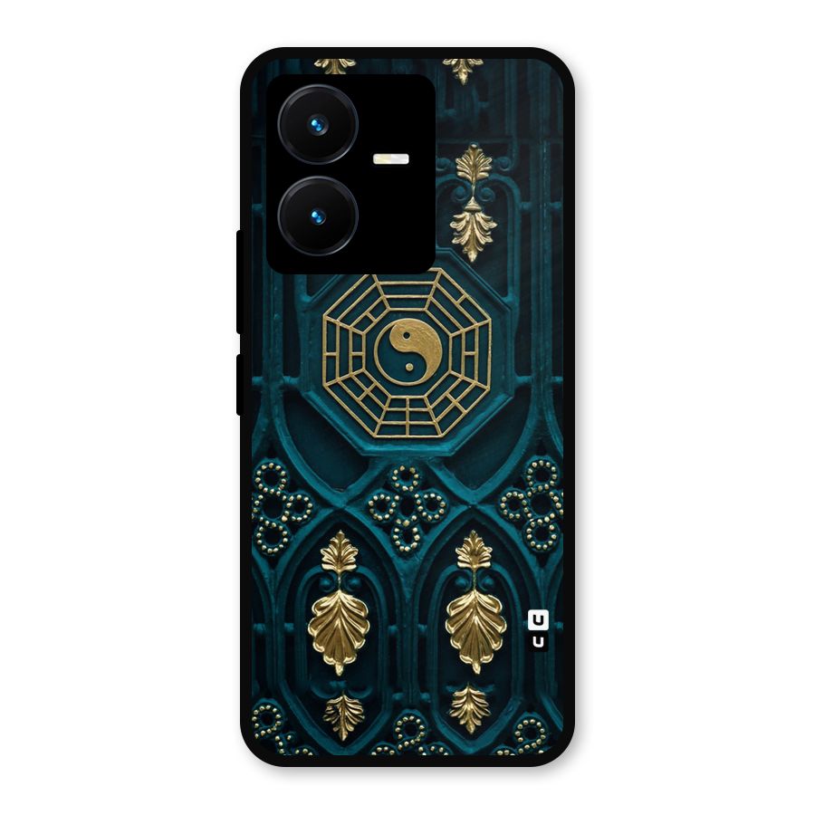 Peace Web Design Metal Back Case for Vivo Y22s