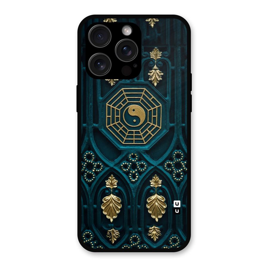 Peace Web Design Metal Back Case for iPhone 15 Pro Max