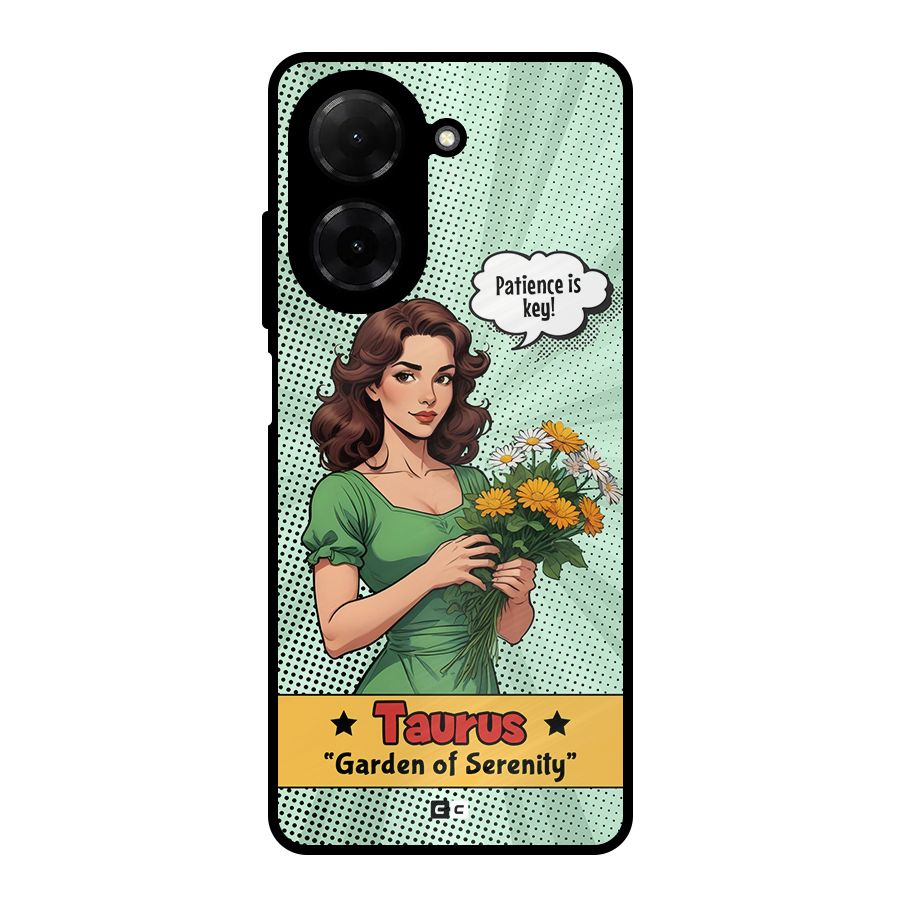 Peaceful Taurus Metal Back Case for Redmi A5 4G