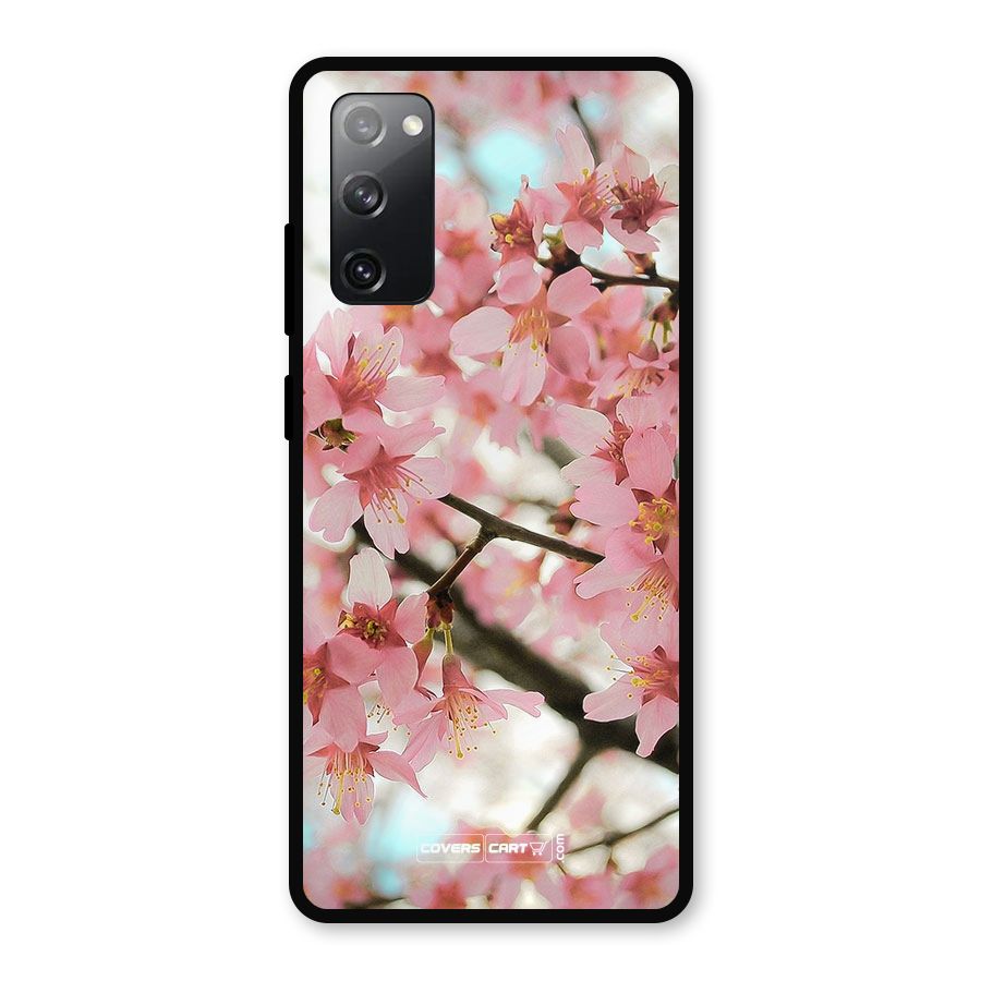 Peach Floral Metal Back Case for Galaxy S20 FE 5G