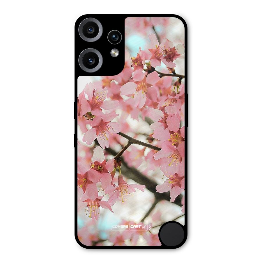 Peach Floral Metal Back Case for Nothing CMF Phone 2 Pro