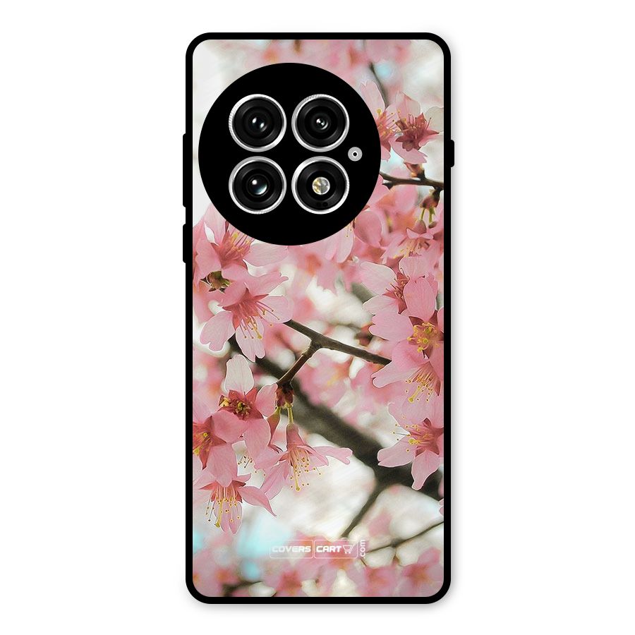 Peach Floral Metal Back Case for OnePlus 13