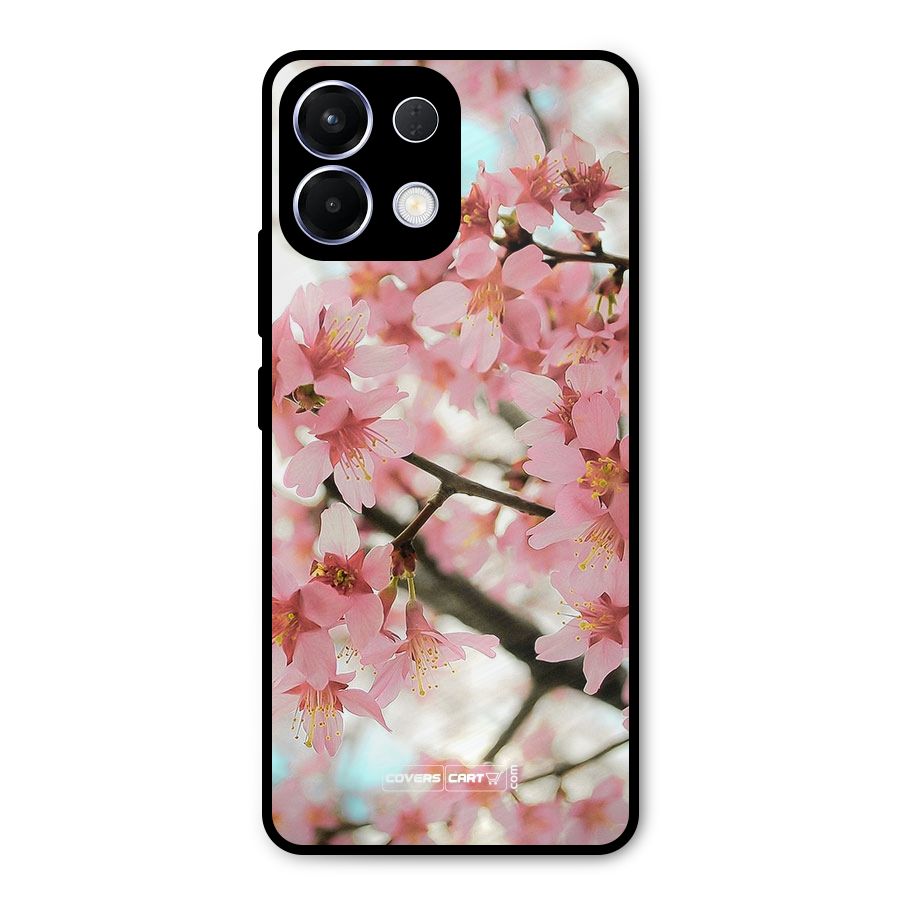 Peach Floral Metal Back Case for Oppo K13