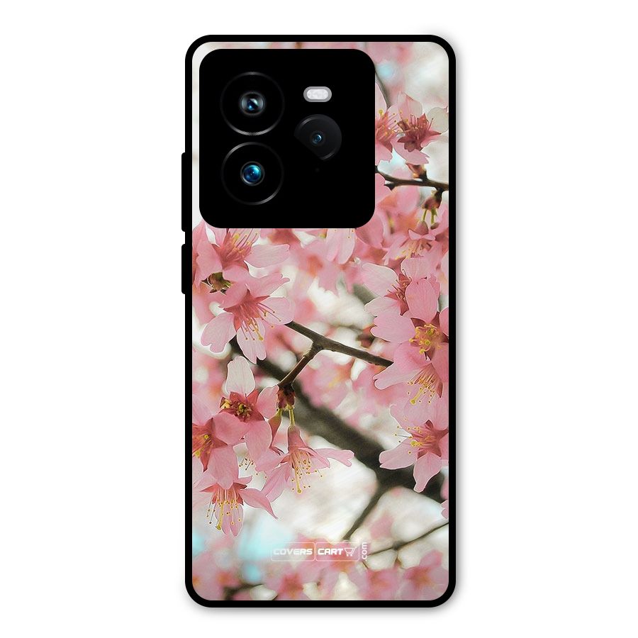 Peach Floral Metal Back Case for Realme GT 7 Pro