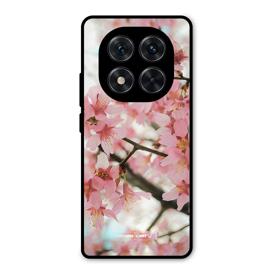 Peach Floral Metal Back Case for Redmi Note 14 Pro 5G