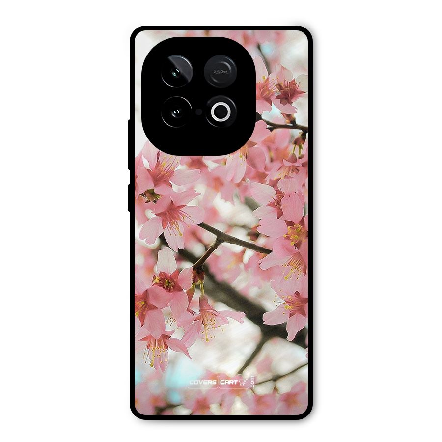 Peach Floral Metal Back Case for iQOO Neo 10