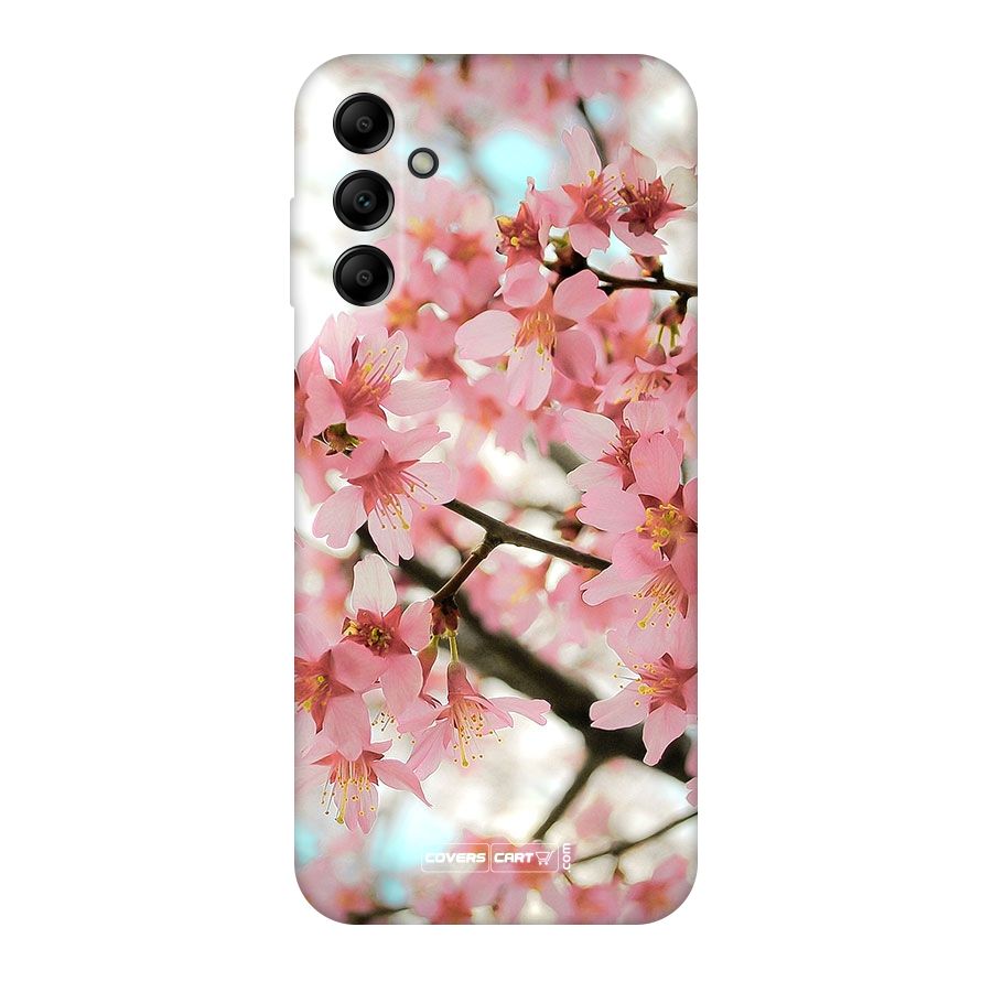 Peach Floral Original Polycarbonate Back Case for Galaxy A14 5G