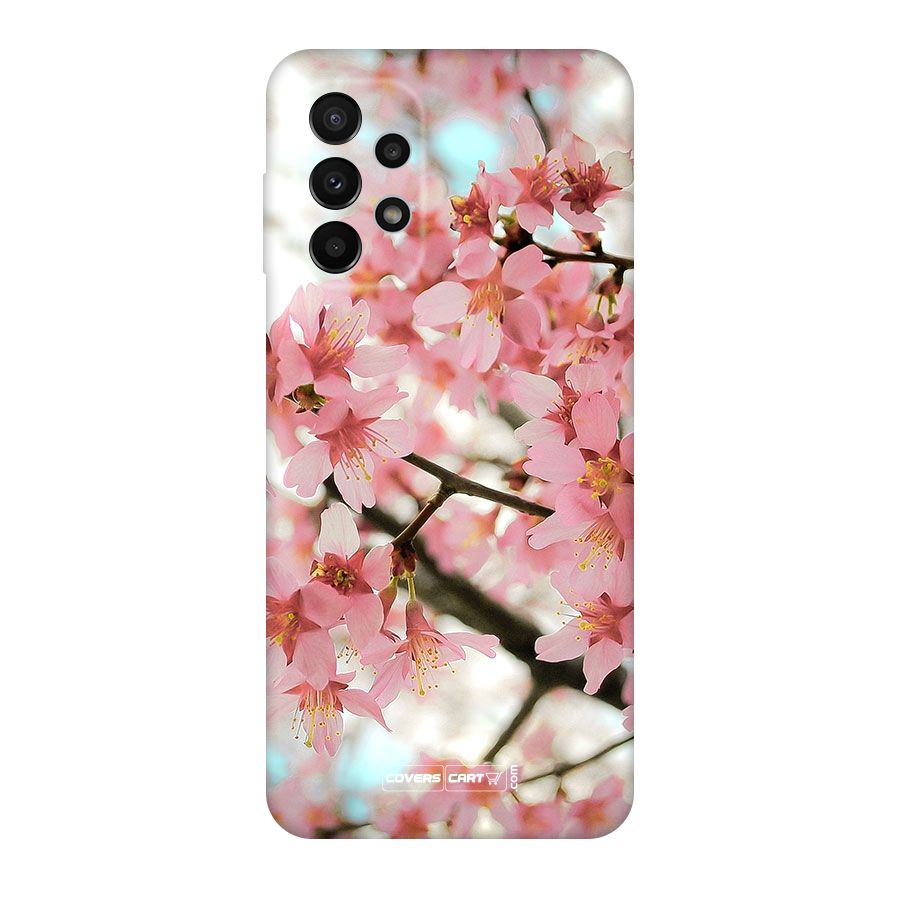 Peach Floral Original Polycarbonate Back Case for Galaxy A23