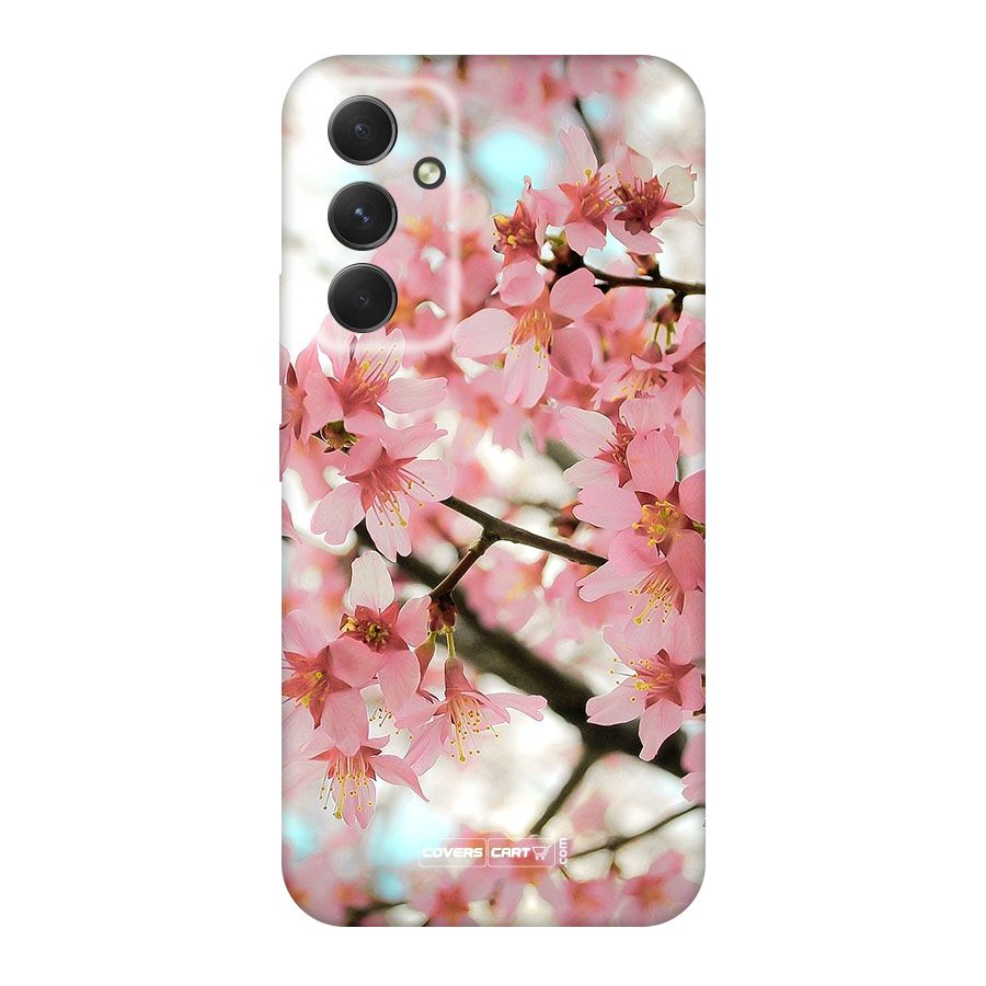 Peach Floral Original Polycarbonate Back Case for Galaxy A54