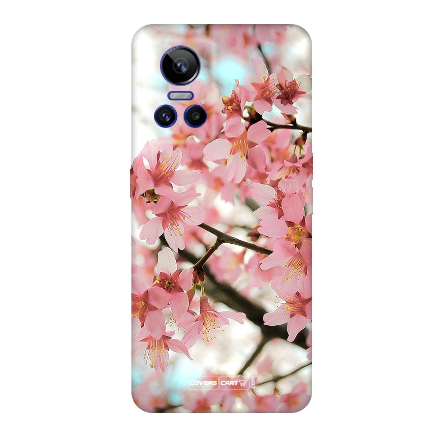 Peach Floral Original Polycarbonate Back Case for Realme GT Neo 3