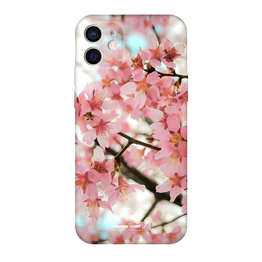 Peach Floral Original Polycarbonate Back Case for iPhone 12