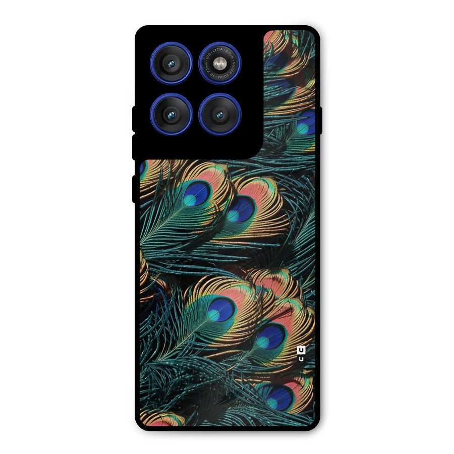 Peacock Feather Art Metal Back Case for Motorola Edge 60 Pro